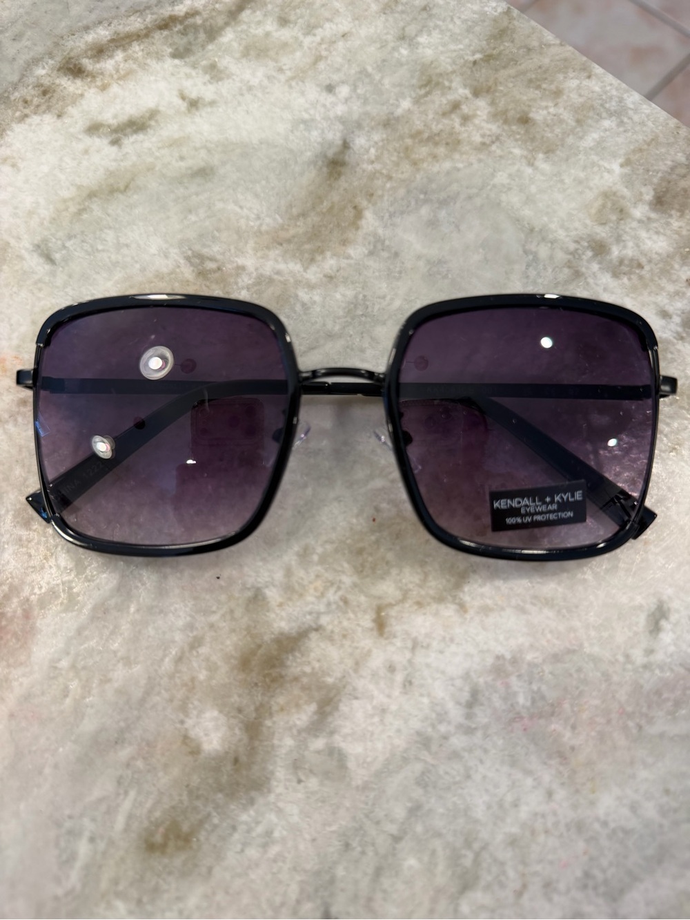 Kendall & Kylie Black Frame Sunglasses with Purple Gradient Lenses